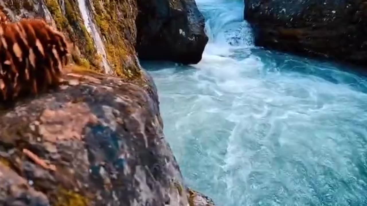 mountain with lake