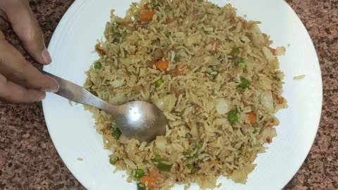 5 Minutes veg fried rice | restaurant Style recipe | quick recipe