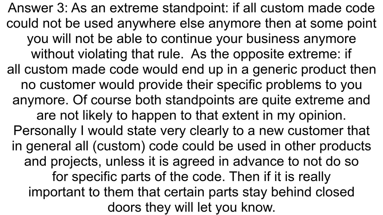 Adding custom developed code to software product