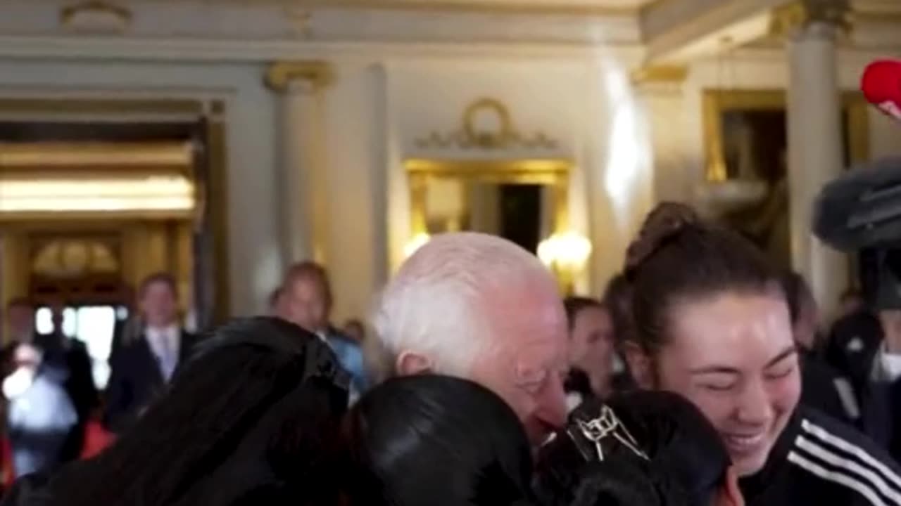 King Charles Shares Warm Hugs at a Function! 🤗👑