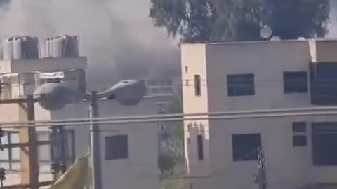Live footage of more than 10 Israeli airstrikes exploding in Nabatieh - Lebanon 🚨