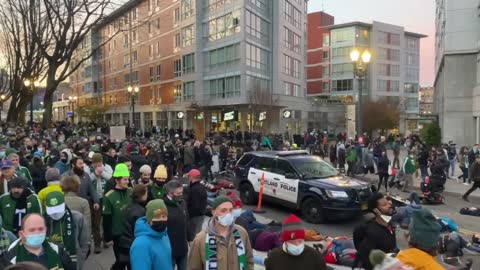 Portland residents leave Timbers win only to be surrounded by “Rise Up & Die In” Protestors