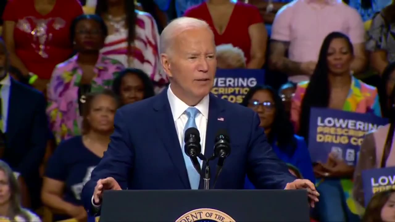 After turning into a rambling mess, Crooked Joe Biden refers to President Trump and "Donald Dump