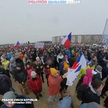 Około 7000 obywateli Czech w stolicy Pragi w wielkim proteście przeciwko zielonym paszportom