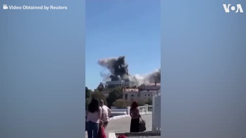 Missile strikes Russian naval headquarters in crimea