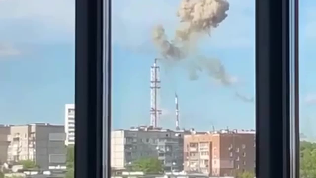 Occupiers hit a TV tower in Kharkiv