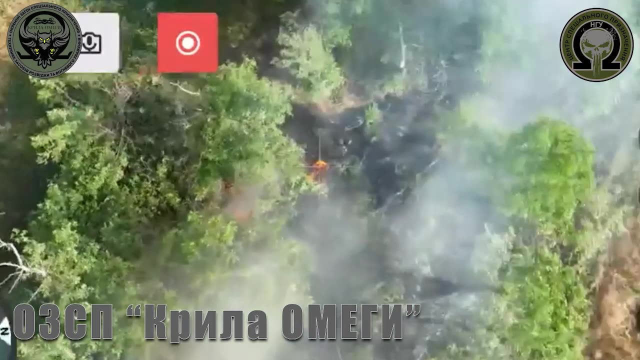 Ukrainian Drones Hitting a Russian Ammunition Dump