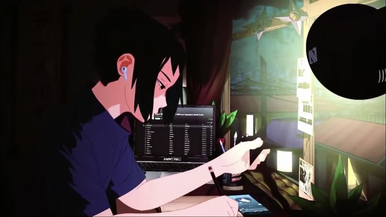 Hear relaxing study music with Sasuke