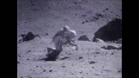 Astronauts falling on the Moon, NASA Apollo Mission Landed on the Lunar Surface