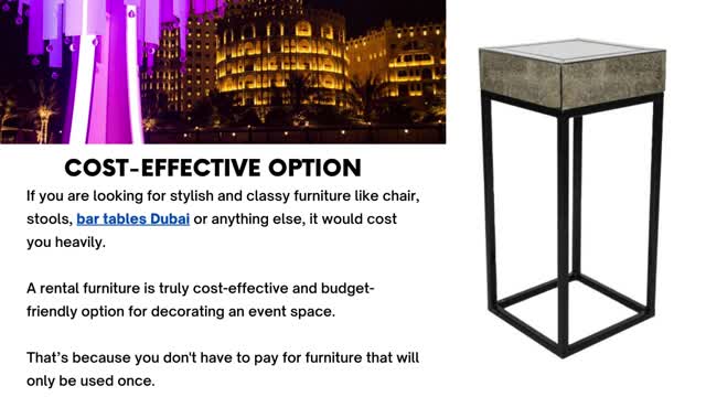 Top Reasons To Choose Rental Furniture For Your Event