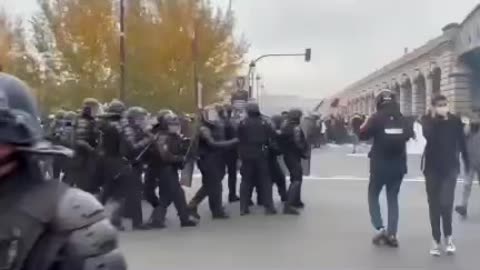 2 of 2 CHAOS IN PARIS, FRANCE