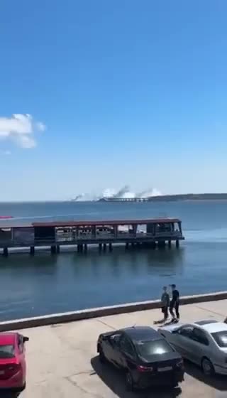 Ukrainian drone attack reported in the vicinity of the Crimean bridge
