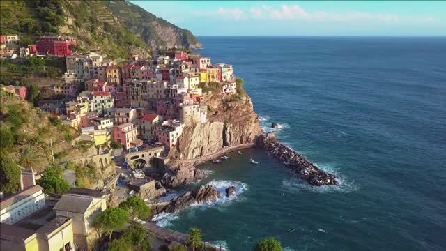 aerial view of cinque terre five lands