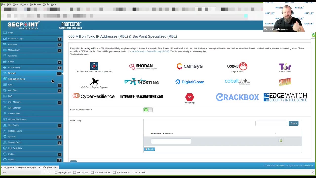 SecPoint Protector UTM Firewall - Block Toxic IPs