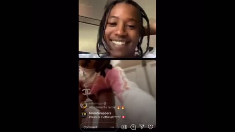 Pressa x Coi Leray IG live teaching her Toronto slang new couple alert