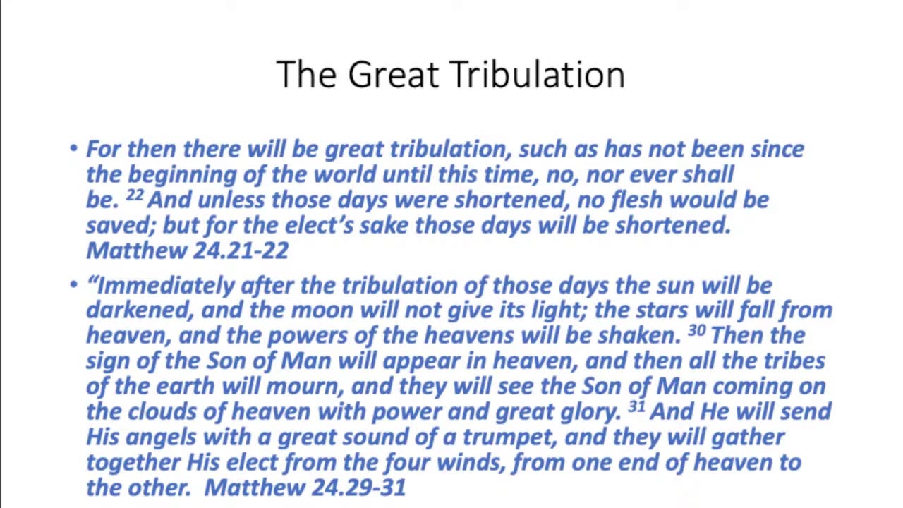 What is the Great Tribulation?