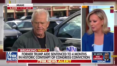 Peter Navarro speaks before entering prison to serve a four-month jail term.