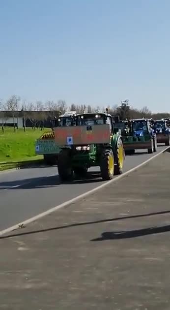 French Farmers Commence 'Operation Snail' on the Streets of Laval Against Soaring Fuel Prices