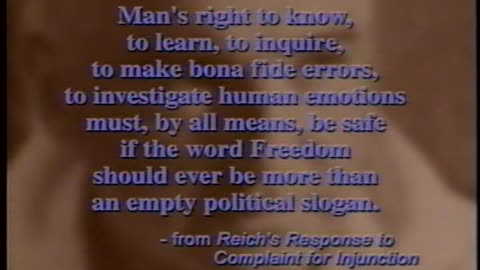 Wilhelm Reich : Mans Right to Know