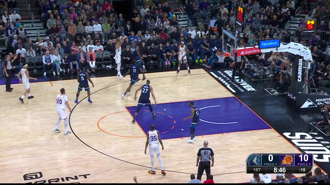 Grayson Allen's triple caps a 13-0 start for the Suns! Timberwolves-Suns