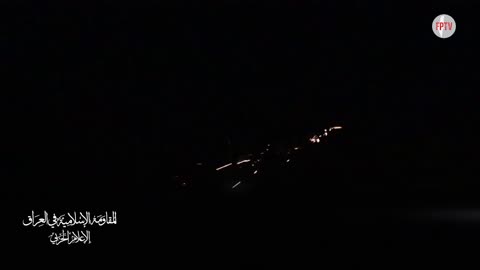 Iraqi Resistance launching drone against a Zionist target in our occupied Arab territories, 10 Oct 2024