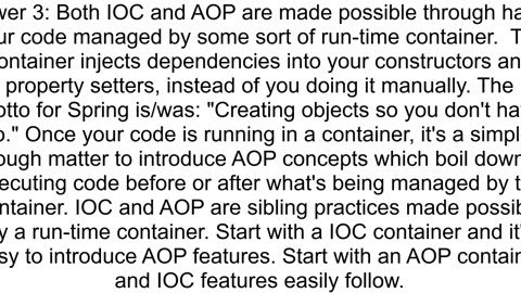 What is the relationship of IoC and AOP