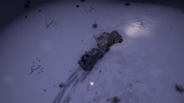 Enemy partisan setting up fires