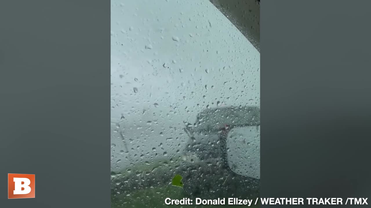 ABSOLUTE HAVOC! Man Takes Cover in Truck as Severe Storm in Mississippi Blows Down Power Pole