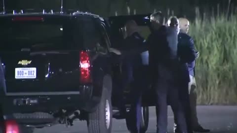 Joe Biden is struggling to get in the car. Watch Secret Service help him. Embarrassing