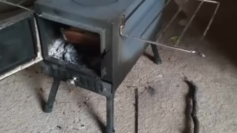 Baking Cornbread In Camping Wood Stove