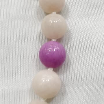 Handmade + Knotting Unique 18” Statement Necklace with Rhodonite, 925 Silver