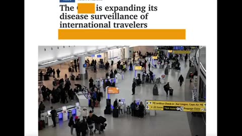 WARNING! OUR GOOD FRIENDS AT THE C-D-C ARE EXPANDING DISEASE SURVEILLANCE AT MAJOR U.S. AIRPORTS!