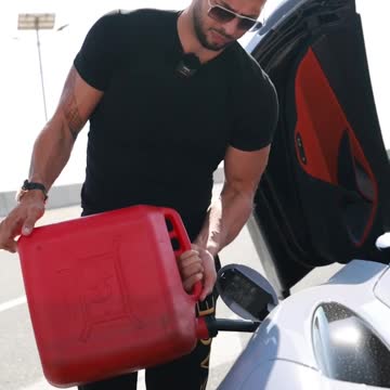 Andrew Tate Fueling His McLaren 765 LT