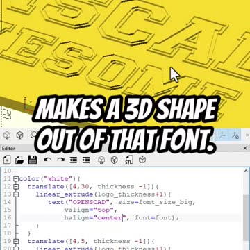 OpenScad: Text