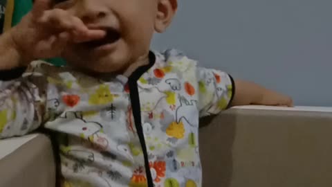 cute baby-when daddy says "no"