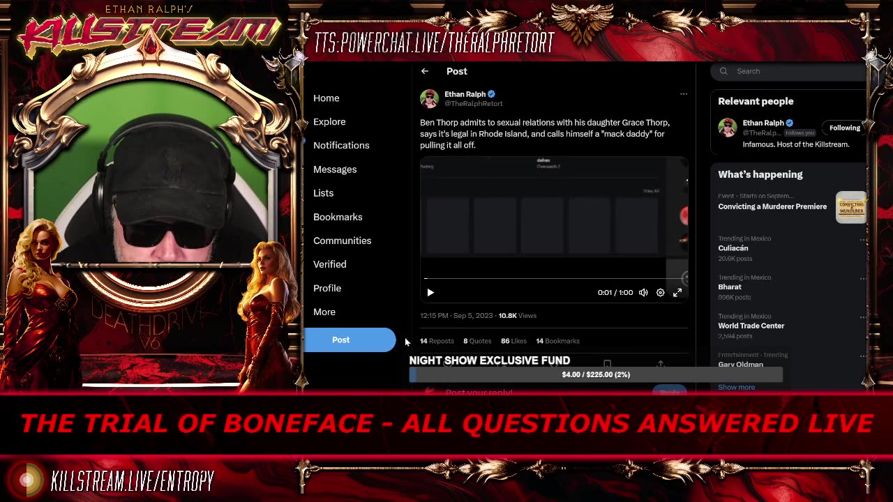 KILLSTREAM: THE TRIAL OF BONEFACE - ALL QUESTIONS ANSWERED LIVE