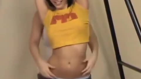 CUTE GIRL IN YELLOW BELLY SHIRT GETTING NAVEL TICKLED | HOT BELLY BUTTON TICKLE IN CROP TOP | TUMMY!
