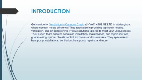 Get service for Ventilation in Cannons Creek