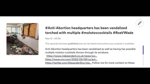 #Anti-Abortion headquarters has been vandalized torched with multiple #molotovcocktails #RoeVWade
