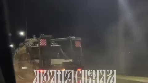 Captured AFU French AMX10 'Tank' On Flatbed In Mariupol - Ukraine War Combat Footage 2023 Today