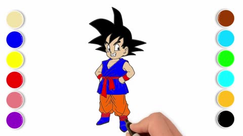 How to Draw Goku Dragon Ball Easy Step by Step and Coloring