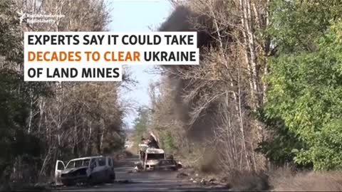 Ukrainian Crews Work To Clear Liberated Areas Of