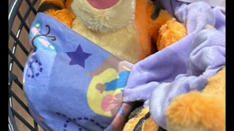 Disney Parks Tigger in a Pouch Blanket Plush Doll #shorts