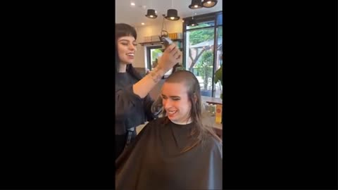 Multiple woman headshave for cancer awareness ( Razor and Clipper )