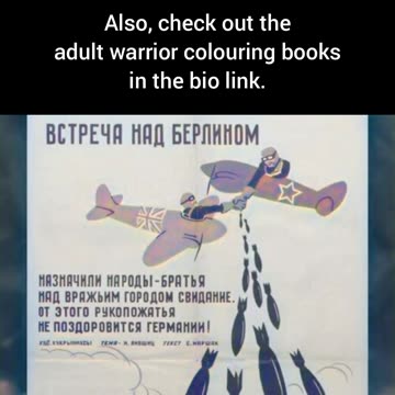 Allied propaganda posterrevealing British-Sovietalliance #Colourizedfootage 🎨🇬🇧