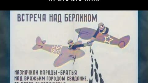 Allied propaganda posterrevealing British-Sovietalliance #Colourizedfootage 🎨🇬🇧
