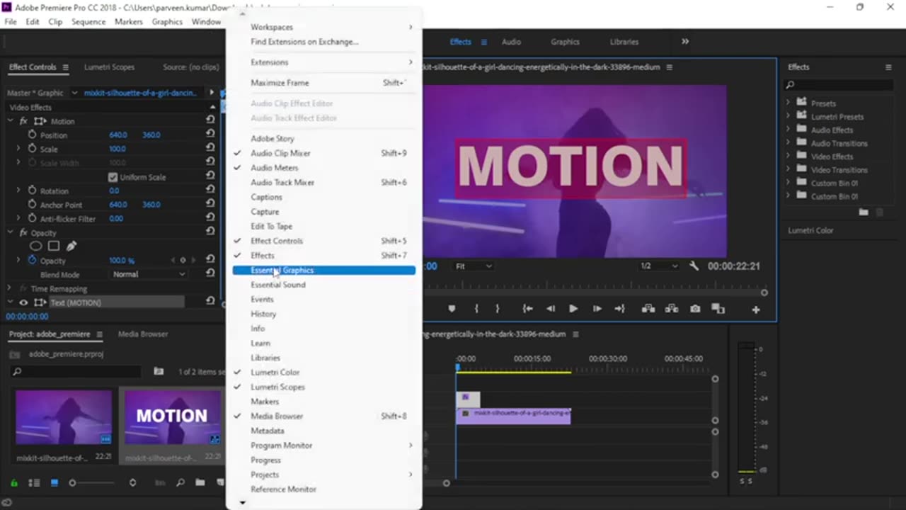 Adobe Premiere Pro – Motion Graphic Animation