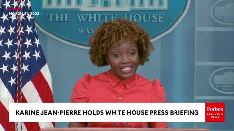 JUST IN_ White House Holds Press Briefing As Possible Trump Indictment Looms