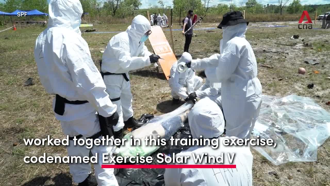 Exercise Solar Wind V: Singapore and Brunei police train in investigating multiple explosions