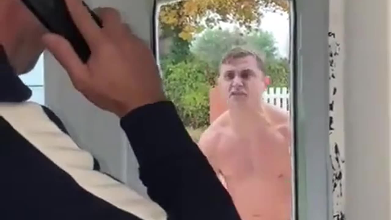 Shirtless Man Shows Up At The Home Of A British Family Acting Crazy And Police Use A Taser!